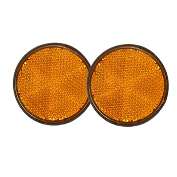 2 x 2 инча Кръгли Оранжеви Рефлектори Универсални За Мотоциклети, Atv-та под Наем Кал
