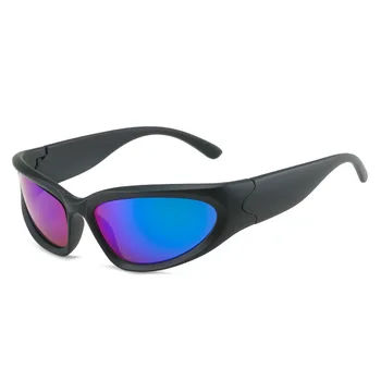 Бърза Директна Доставка 2022 Дамска Мода Пънк Вятър Огледало Спортни Многоцветни Слънчеви Очила Gafas De Sol Multicolores
