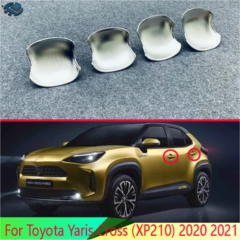 За Toyota Yaris Cross (XP210) 2020 2021 2022 ABS Хромирана рамка, която Дръжка на Капака на Купата Покритие на Устната Чаша Поставяне на Капаче Формоване Гарнитура