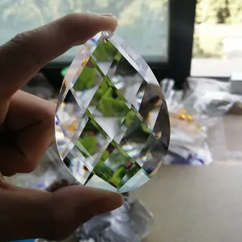 80 мм Стъкло Изкуството Crystal Prism Подвесная Полилей, Крушка, Окачена Украшение САМ Ловец на Слънцето Граненая Сълза