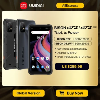 В наличност UMIDIGI BISON GT2 /BISON GT2 PRO Android Издръжлив смартфон Хелио G95 6,5 