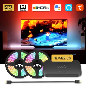 HDMI 2.0 b Околния ТЕЛЕВИЗИЯ Подсветка PC Екран Мечти USB Led Лента Светлина Подкрепа 4 ДО/HDR/TV КУТИЯ/Alexa/Google Smart Sync Led Лампа Комплект