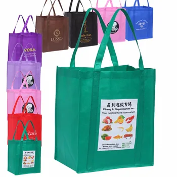 100ШТ Индивидуални големи екологично чисти пазарски чанти за многократна употреба на екологично чисти хранителни чанти