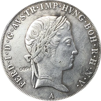 1837 Австрия 1 Талер монети копие 38,61 ММ