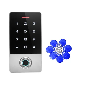 10 тагове на 125 khz ID Открит Отпечатък от пръст парола клавиатура четец за контрол на достъпа до системата за сигурност на система за заключване на вратите отварачка за врата използването на