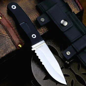 ABS черна дръжка и 440 Висока твърдост Шлайфане открит тактически прав Нож северна америка Ловен нож за джунглата