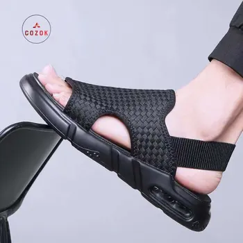 Zapatos ал Hombre 2022, Нови модни сандали на равна подметка и платформа, мъжки Ежедневни спортни сандали размер Плюс, плажни сандали за мъже