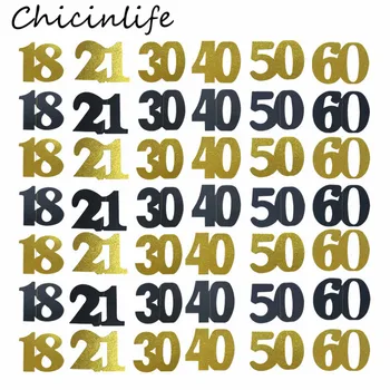 Chicinlife 1 комплект 18th 21th 30th 40th 50th 60th Хартиен Банер честит Рожден Ден Украса За Парти За Възрастни Юбилейна Венец Аксесоари