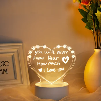 Обяви Празничен Лампа С Дръжка Творчески Led Нощна Светлина Коледна Украса, Сватбен Подарък За Свети Валентин Лампа За Рожден Ден
