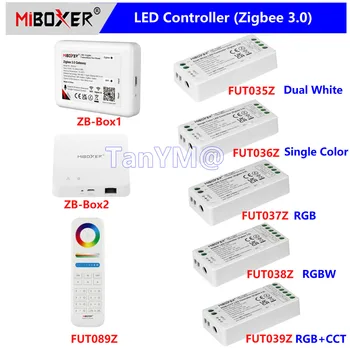 Miboxer Двоен бял/Одноцветный/RGB/RGBW/RGB + CCT Zigbee 3,0 Контролер led лента FUT036Z FUT037Z FUT038Z FUT039Z Дистанционно портал