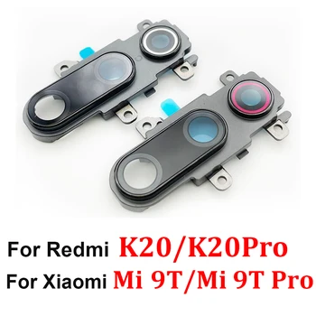 100% Оригинална Камера на Задната част на Задната Камера Обектив със Стъклен Капак С Метална Рамка Притежателя на Замяна За Xiaomi Mi 9T Pro Redmi K20 Pro