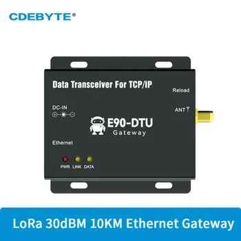 Ethernet gateway Suzan 915 Mhz CDEBYTE E90-DTU (900SL30-ETH) -V2.0 MQTT 30dBm DC 8 ~ 28 НА 10 км RSSI SMA-K TCP UDP Радиоприемник, Модем