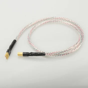 Hi-Fi Nordost Валхала Висококачествен посеребренный + защитен USB-кабел с Високо качество от тип A до тип B Hi-Fi Кабел за предаване на данни за КПР