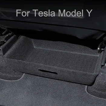 За Tesla, Модел Y 2021 Организаторите Под Седалка Кутия За Съхранение, Кутии За Събиране На Реколтата, Органайзер, За Аксесоари За Интериора На Колата, Пътен Кутия