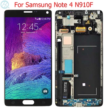 Оригинални LCD дисплей N910F За Samsung Galaxy Note 4 с рамка Super AMOLED 5,7 