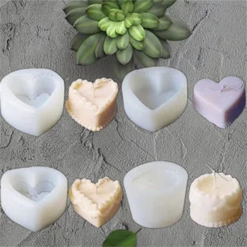 Моделиране На Любовта В Сърцето На Тортата Свещ Мухъл Фондан Форма За Печене Ароматерапия Свещ Мыловарение Moule Sev Glacon Подаръци Декор