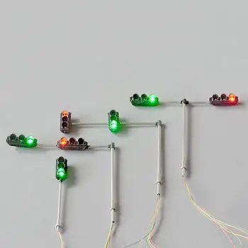 1/100 Мащаб Led Светлина Градски Светофар Модел Строителен Пясък Таблицата Модел на Материали DIY Аксесоари за Миниатюрни Образователен Инструмент