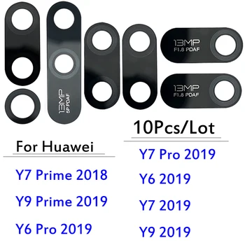 10 бр. Оригинален Стъклен Обектив на Задната Камера За Huawei Y6 Pro У 7 Pro 2019 Y9 У 7 Prime 2018 Стъкло на Обектива на Камерата С Лепило Лепило