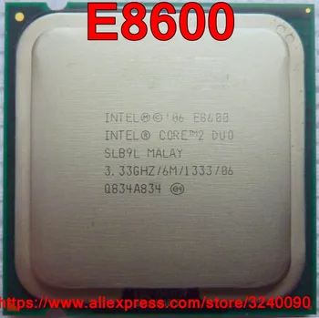 Оригиналния cpu Intel CORE 2 DUO E8600 Процесор 3,33 Ghz/6 m/1333 Mhz Dual core Socket 775 безплатна доставка и продажба на e8400 e8500