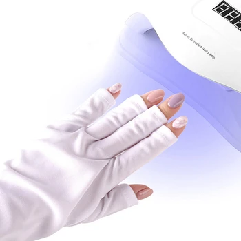 1 Чифт UV-Ръкавици за Дизайн на Ноктите, UV-Защитна Ръкавица без Пръсти, Антирадиационная Защита за Маникюр, Аксесоари за Нокти, Професионален Инструмент