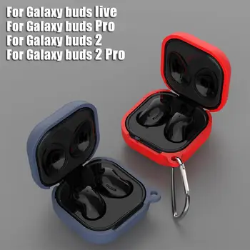 За Galaxy Buds2 Pro Калъф Силиконов Калъф-подложка За Samsung Galaxy Рецептори 2 Live Buds2 Pro Калъф устойчив на удари-Мек Калъф за носене С една Кука